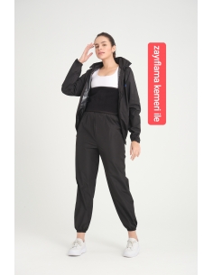 Fitblue kemerli sauna eşofman takımı uniseks